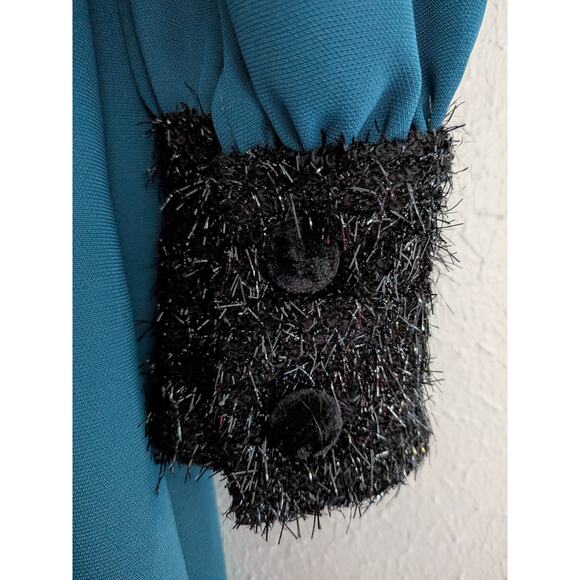 NWT AnnaRita N Blue Green Mini Dress Shift IT 40 US 4 Women's Italian Designer - Picture 5 of 8